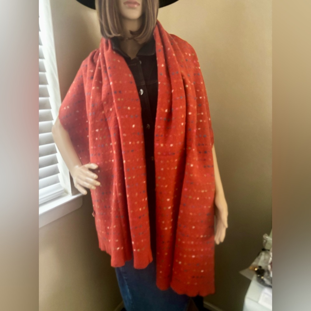 Maeve Multi Colored Scarf in Rust